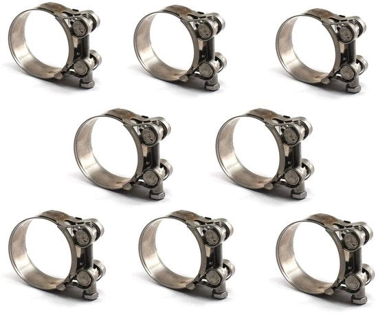 Set di viti a serraggio da 8 - Acciaio inossidabile - Diametro 17-19mm - Antiruggine - Resistente alla corrosione - Lunga durata