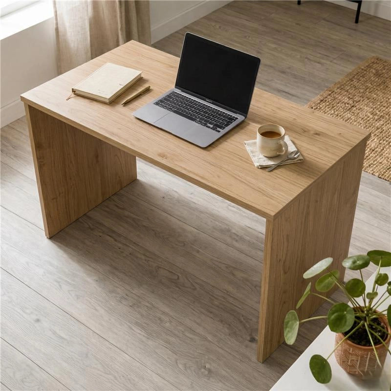 SCRIVANIA RETTANGOLARE MODERNA PER CAMERA DIMENSIONI 76X160X69 CM, COLORE NOCE