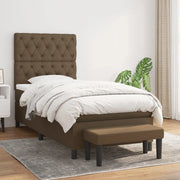 Giroletto a Molle con Materasso Marrone Scuro 80x200 cm Tessuto cod mxl 59446