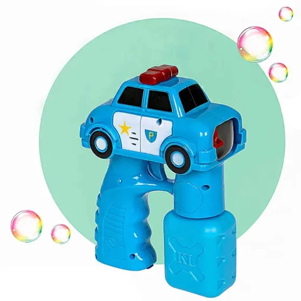 Trade Shop - Pistola Spara Bolle Di Sapone A Forma Di Auto Della Polizia Da 100ml Gioco Bambini 6560249 -