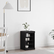 Sideboard  con luci LED Nero Rovere 41x37x67 cm