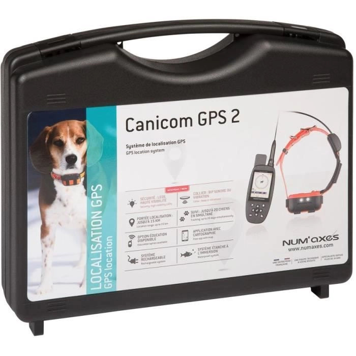 Set completo localizzatore GPS - NUM'AXES - CANICOM GPS 2 - Nero / Arancione