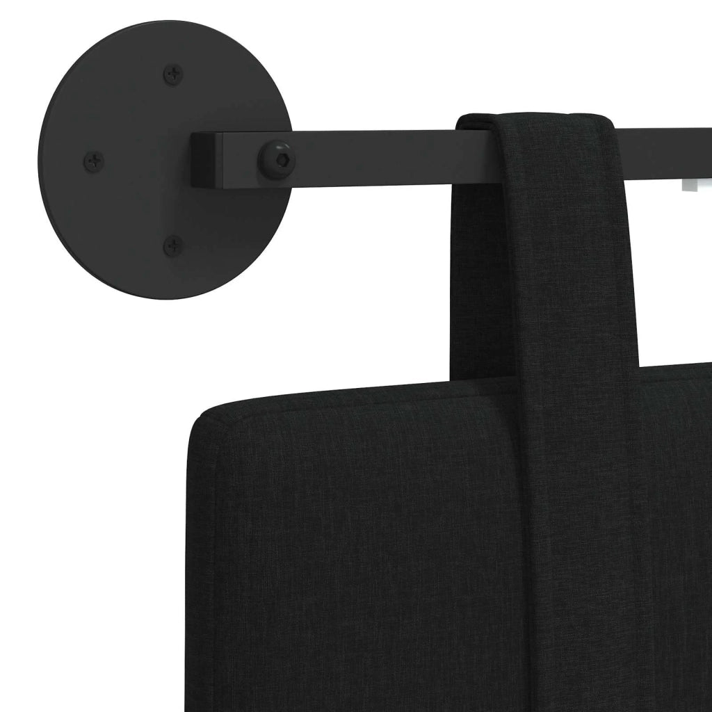 Testiera | Testata sospesa Con luce LED Nero Tessuto