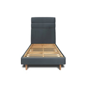Letto 90x200 cm con testiera in linea - Tessuto velluto
