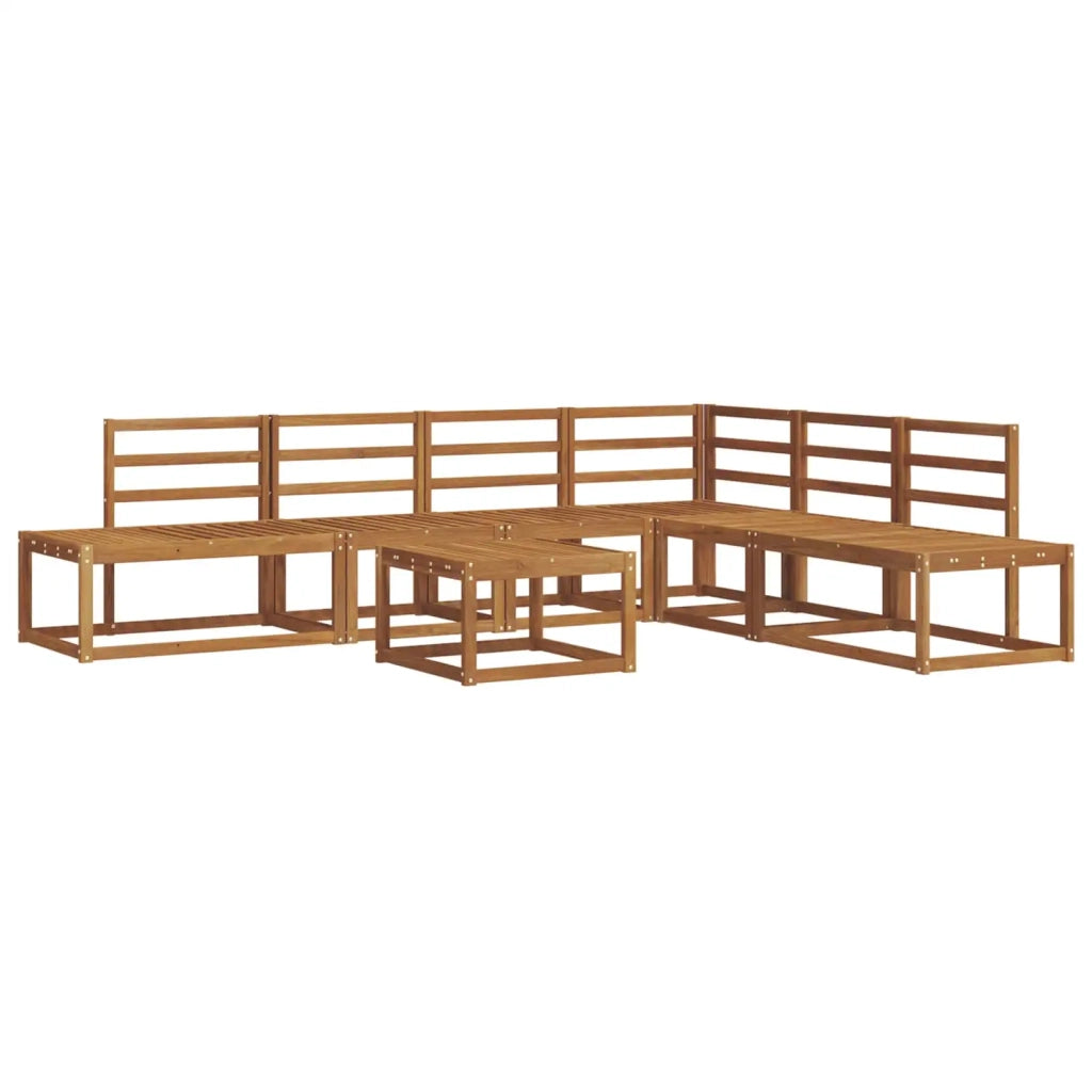 Set di divani da esterno 7 Pezzo Naturale