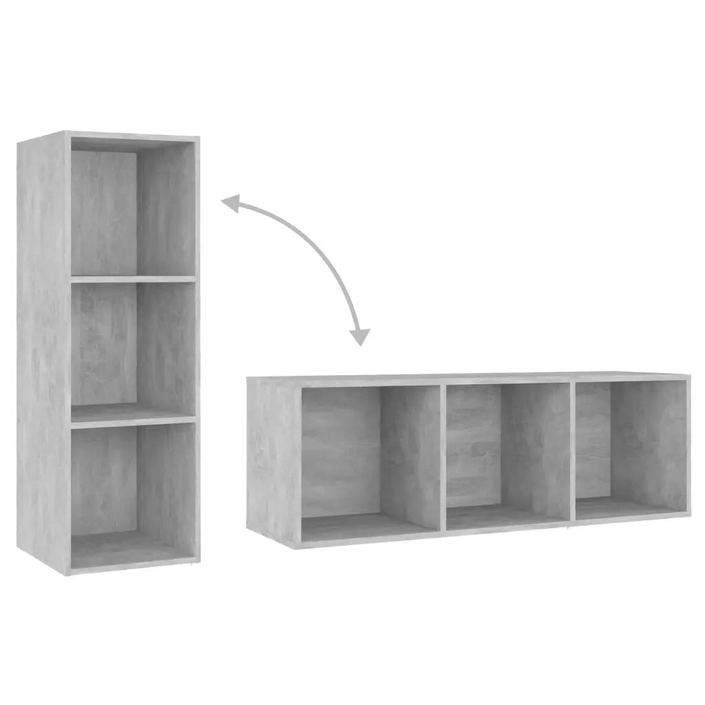 Mobile Porta TV Grigio Cemento 107x35x37 cm Legno Multistrato 805538