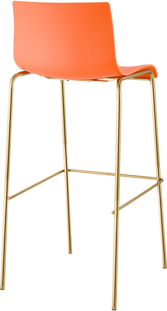 Set di 2 sgabelli da bar Hoover in plastica da 4 piedi color oro 5
