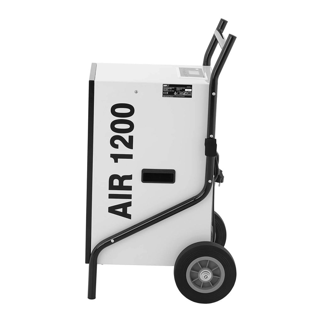 Deumidificatore elettrico professionale per cantieri edili abitazioni cantine e capannoni industriali (50l/24h superficie 80 m² portata aria 630 m³/h serbatoio 5,5 l LED) 14_0007254