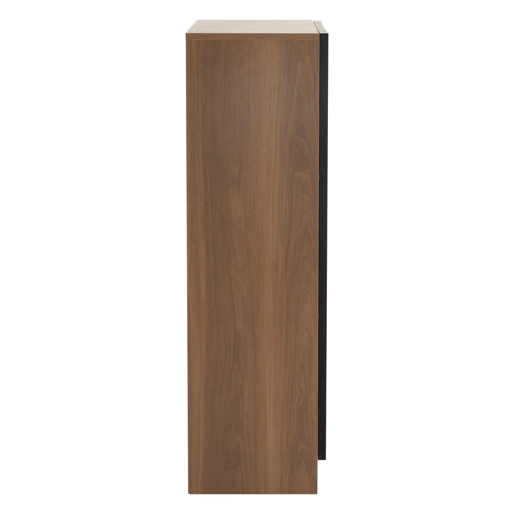 Vetrina con Illuminazione e Ripiani ¨C MINIMAL ¨C Legno Naturale, 80x32x106 cm