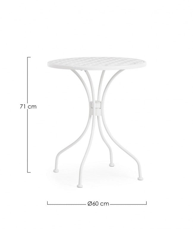 Tavolo da Giardino Ø60x71h cm Lizette Bianco