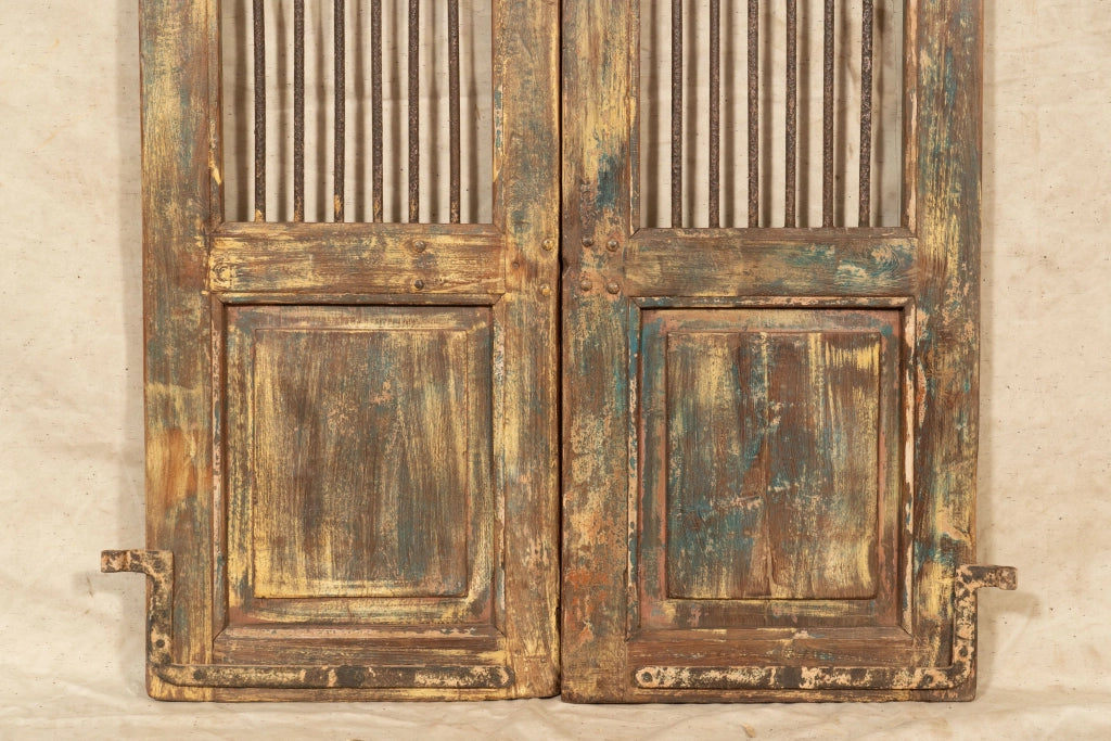 Biscottini Porta portone in legno massello e ferro da interno o da esterno vecchia e antica medievale scorrevole