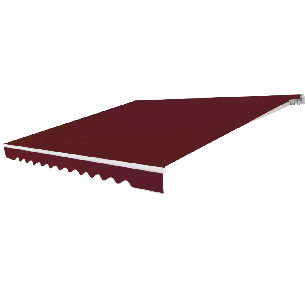 Tenda da sole retrattile 3 x 2,5m, Tenda in alluminio con manovella e poliestere impermeabile, Vino-Tende parasole