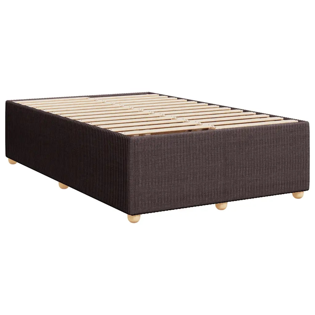 Giroletto a Molle con Materasso Marrone Scuro 120x190cm Tessuto 3292012
