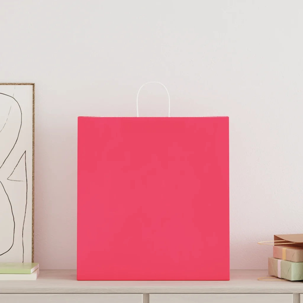 Sacchetti di Carta 50 pz con Manici Rosa 45x17x48 cm CFW5551345