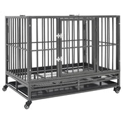 Gabbia per Cani con Ruote in Acciaio 92x62x76 cmcod mxl 127214