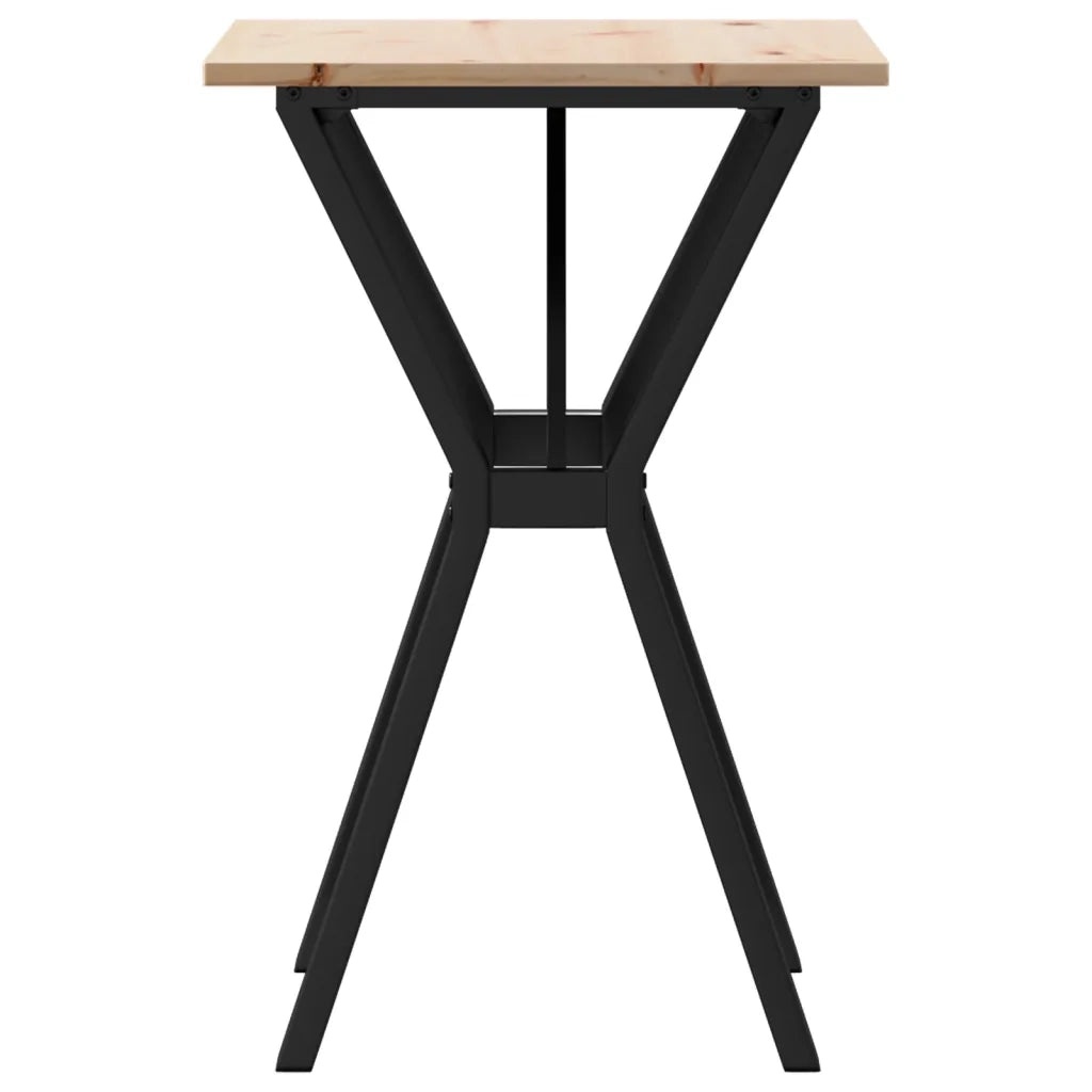 vidaXL Tavolo da Pranzo Telaio a Y 50x50x75 cm Legno Pino e Acciaio