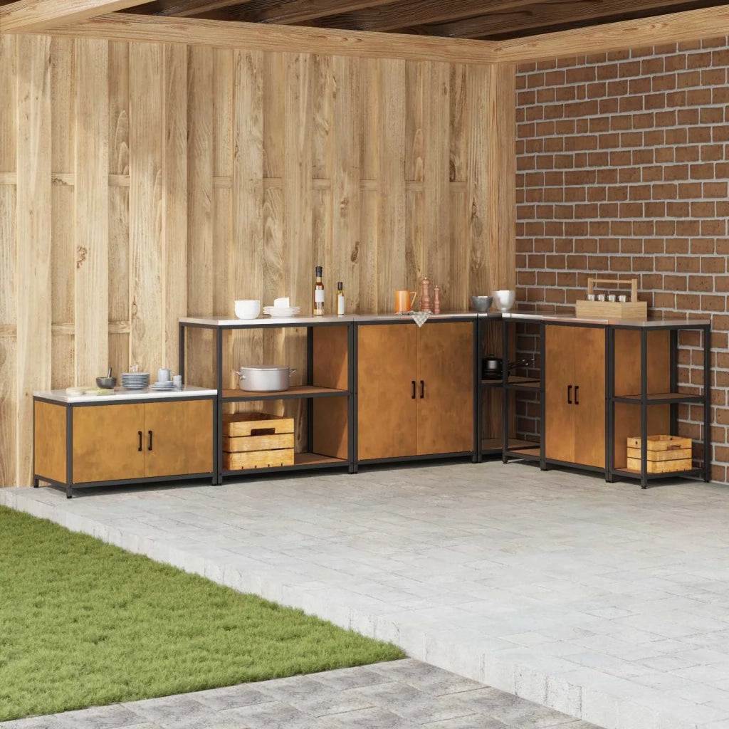 Unità di Scaffali per Cucina HATTEM Ruggine 90 x 50 x 92 cm 874960