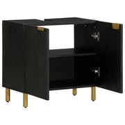 Mobile Lavabo da Bagno Nero 62x33x58 cm in Legno Multistrato 4017667