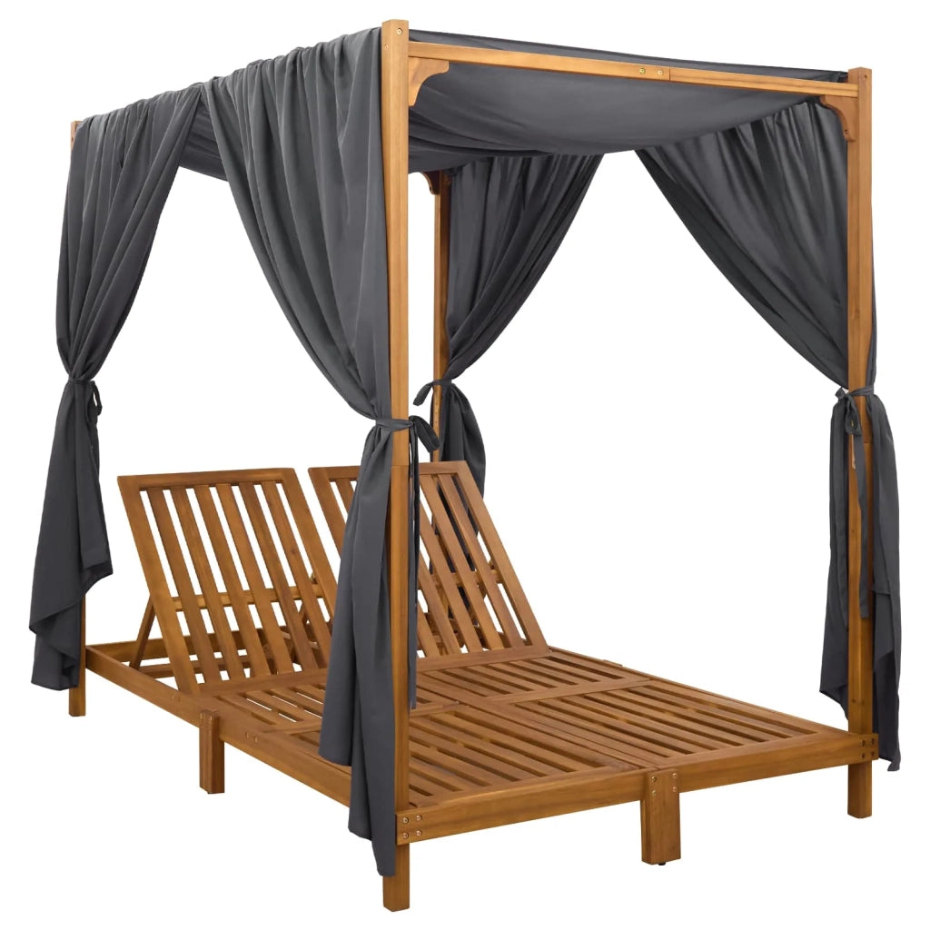 Dondolo a doppio posto con tenda e tende Grigio Scuro 3407795