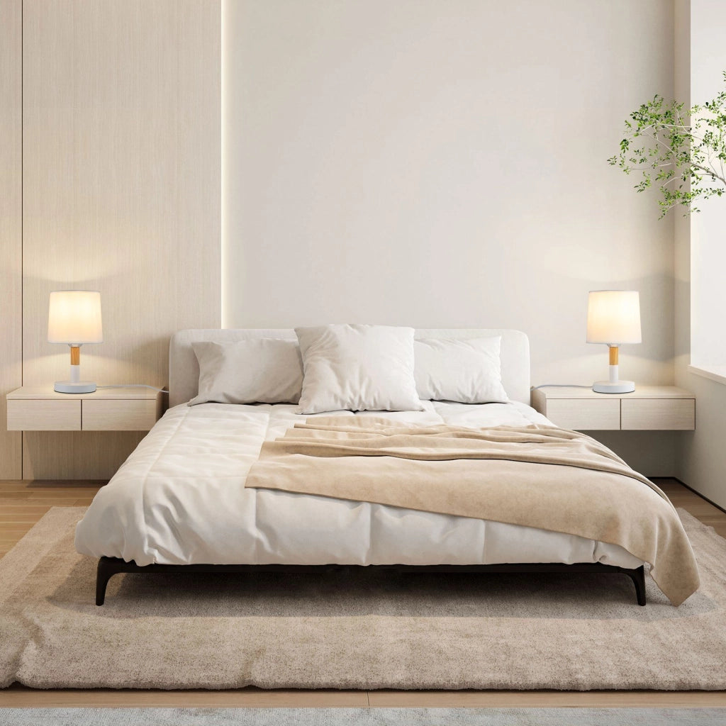 ZMH Lampada da tavolo LED E27 per camera da letto comodino