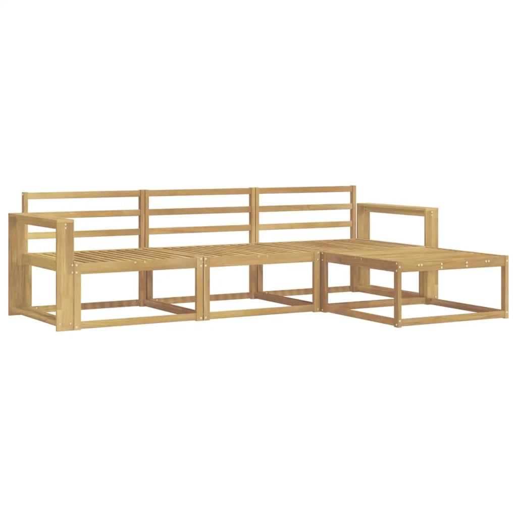 Set di divani da esterno 4 pcs Bianco 257,5 x 162,5 x 73 cm 3386273