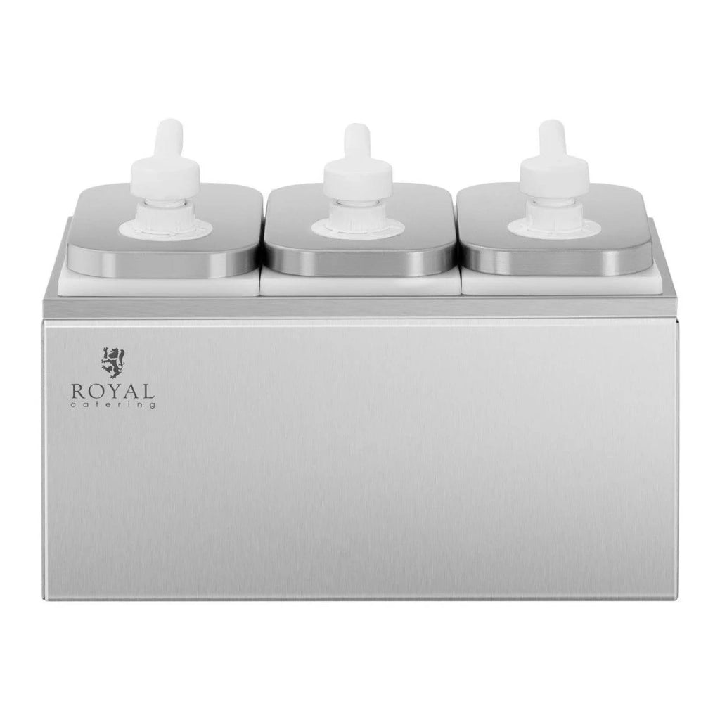 Distributore di salse con 2 pompe 2 x 2 litri acciaio inox 14_0001419