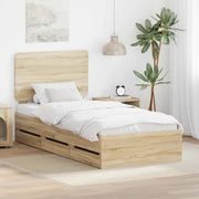 Struttura del letto con cassetto Rovere Sonoma 100 x 200 cm 3412625