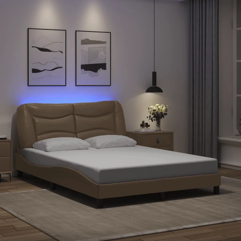 Giroletto con LED senza Materasso Hvar Cappuccino 140x200 cm