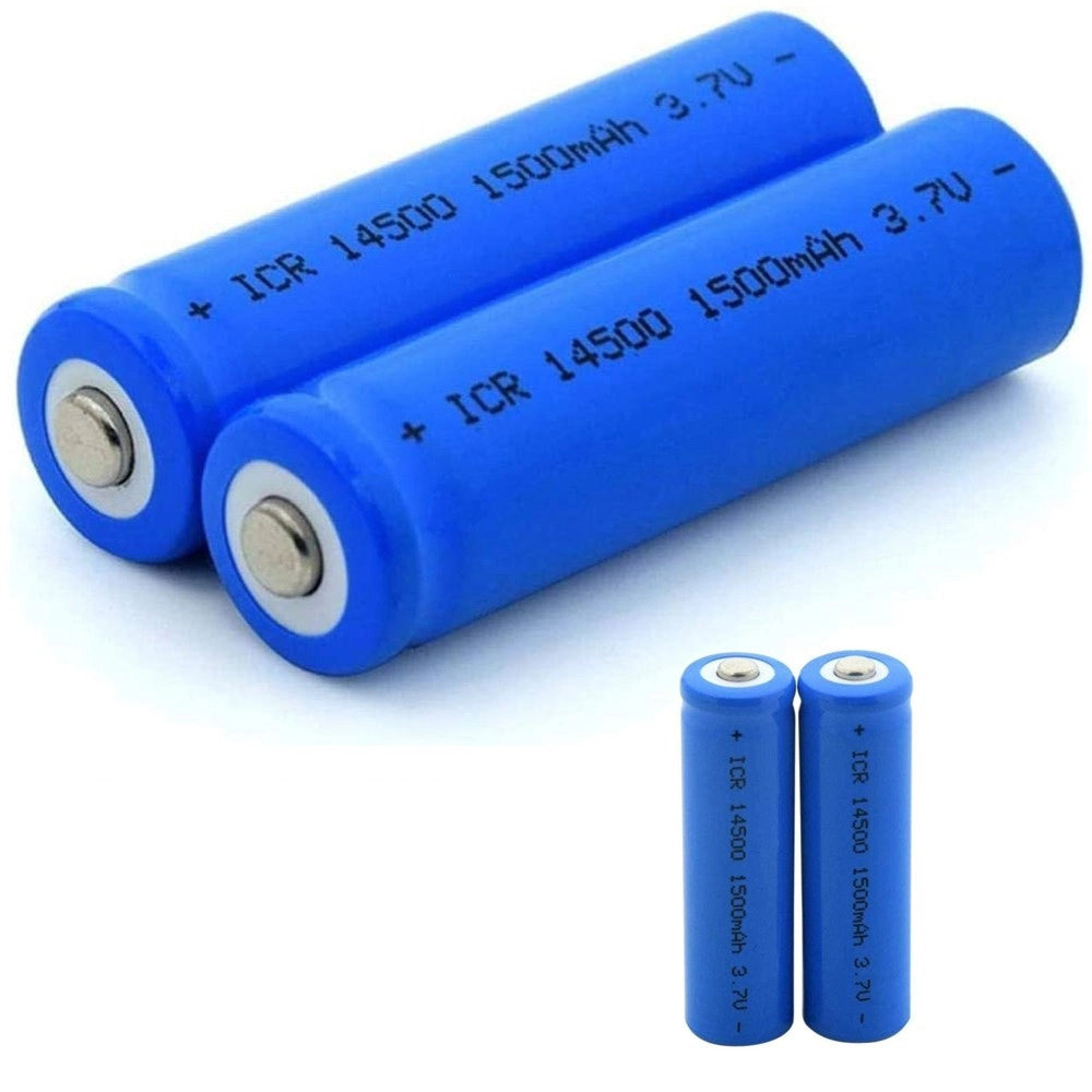 Trade Shop - 4 Batteria Agli Ioni Di Litio Da 3,7v 1500mah Icr 14500 Per Microfono Mod Aereo -