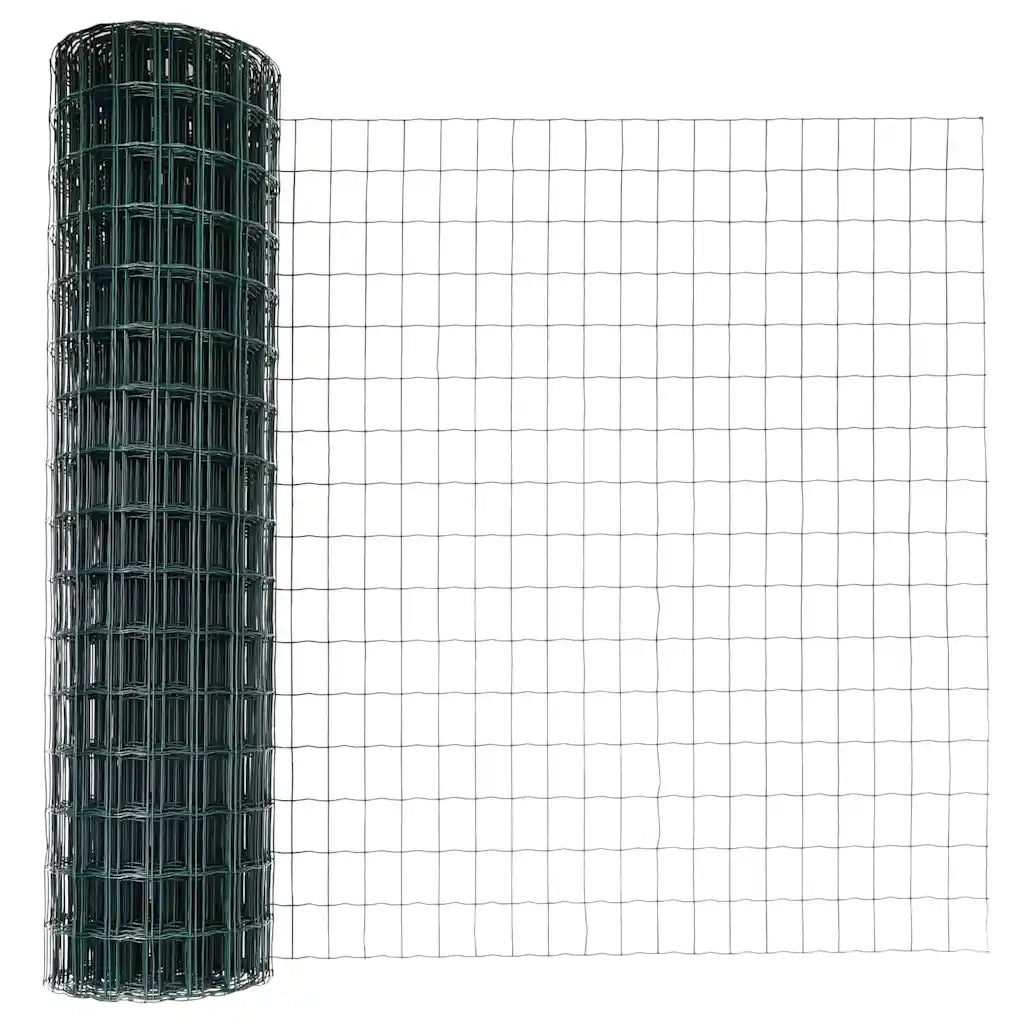 Recinzione con Posto Verde 1 x 25 m Acciaio e PVC
