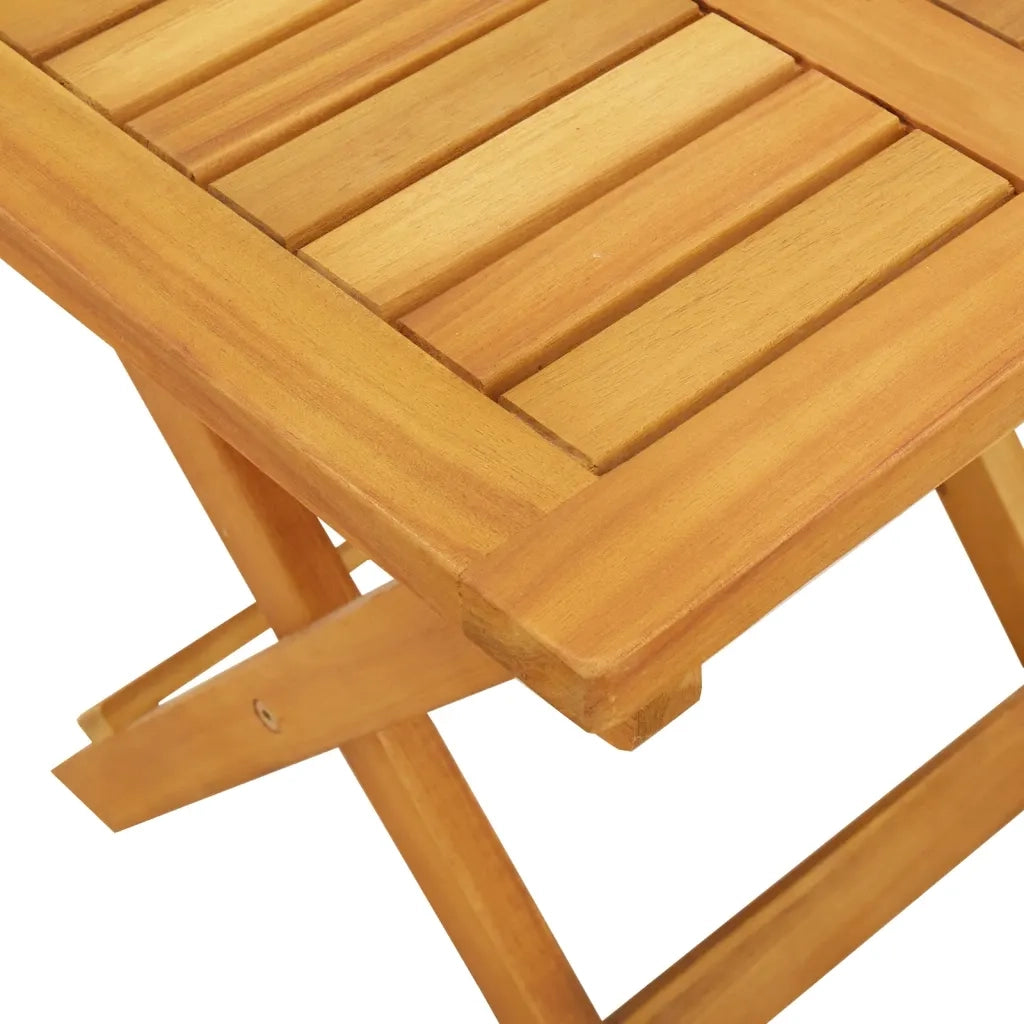 Lettini Prendisole con Tavolino 2pz in Legno Massello di Acacia 3206367