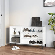Scarpiera-Scaffale per scarpe Bianco Lucido 102x36x60 cm in Legno Multistrato 941471