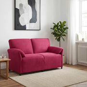 Divano a 2 Posti Rosso Vino 158 x 83 x 95 cm Velluto 42033958