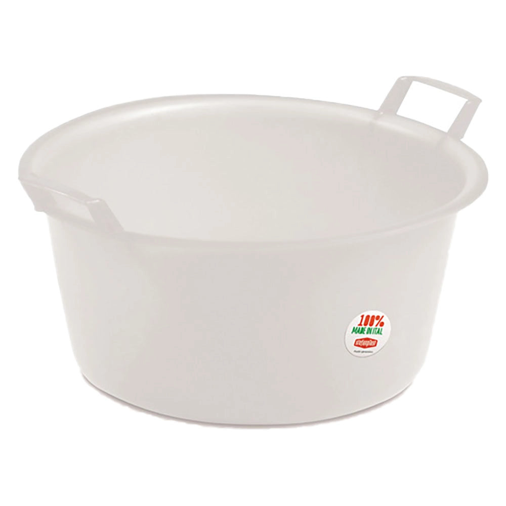 BACINELLA ROTONDA ø 30 cm -  7 lt neutro  - STEFANPLAST