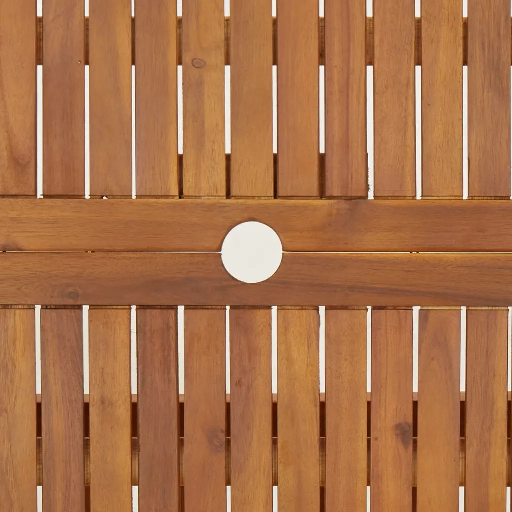 Tavolo da Giardino Pieghevole 90x90x75 cm Legno Massello Acacia 319671
