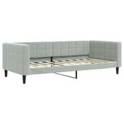 Letto singolo | Letto per adulti | Letto da Giorno Grigio Chiaro 90x190 cm in Velluto