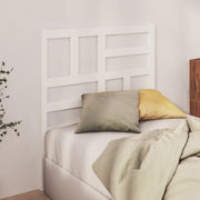 Testiera per Letto Bianca 106x4x104cm in Legno Massello di Pino 818176