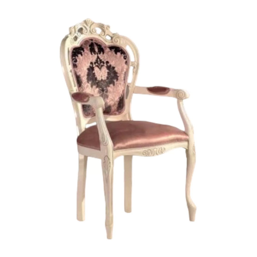 Capotavola shabby chic imbottita in legno massello intagliata con fregi - Mobili 2G