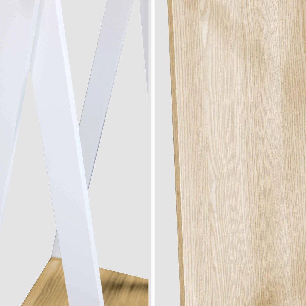 Appendiabiti per bambini in legno dallo stile scandinavo, bianco