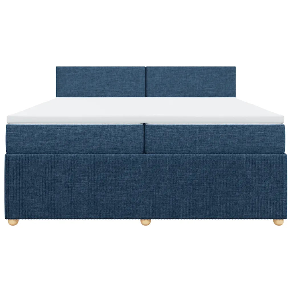 Giroletto a Molle con Materasso Blu 200x200 cm in Tessuto 3287562
