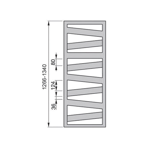 TERMOARREDO ZEHNDER RIBBON H. 1266- Bianco Largh. cm 50- ZEHND- pezzi 1