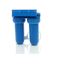 Naturewater Filtro dell'acqua a 2 livelli NW-BR10B2, con cartucce filtranti da 254 mm, attacco tubo 32,89 mm