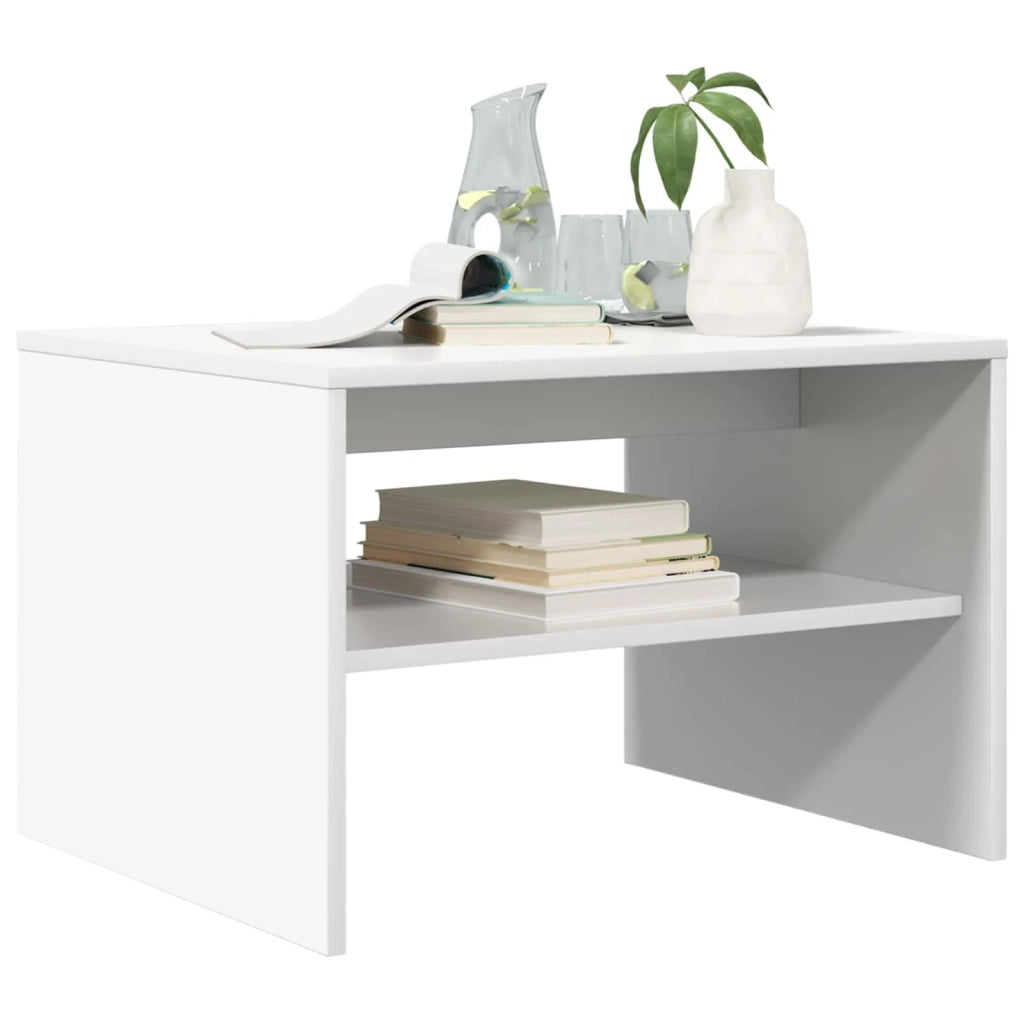 Tavolino da salotto Bianco 60 x 50 x 40 cm Legno multistrato