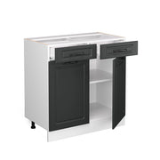 Vicco Mobiletto base per cucina Antracite casa di campagna 80 cm , PL Rovere