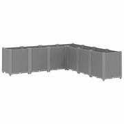 Fioriera | Cassetta per fiori | Vaso da Giardino Grigio Chiaro 160x160x53 cm in PP