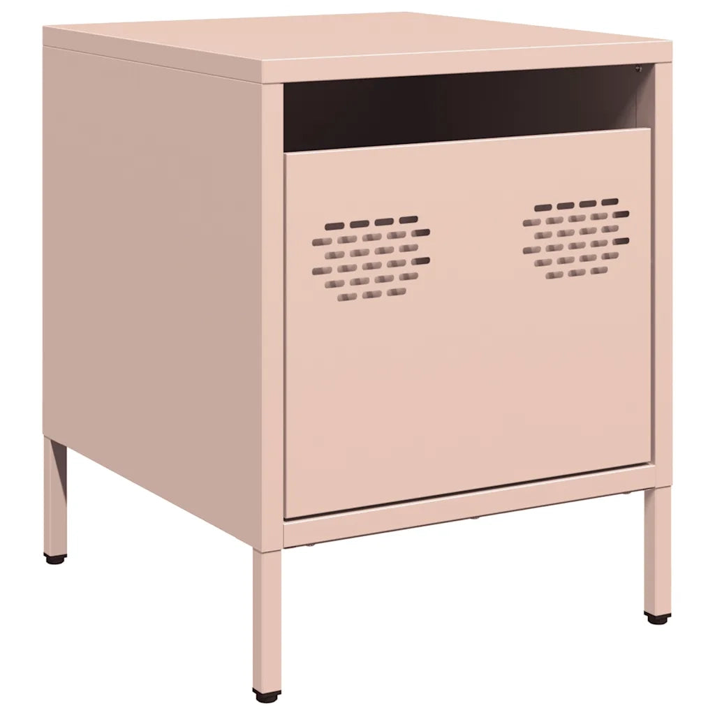 vidaXL Comodini 2 pz Rosa 35x39x43,5 cm in Acciaio