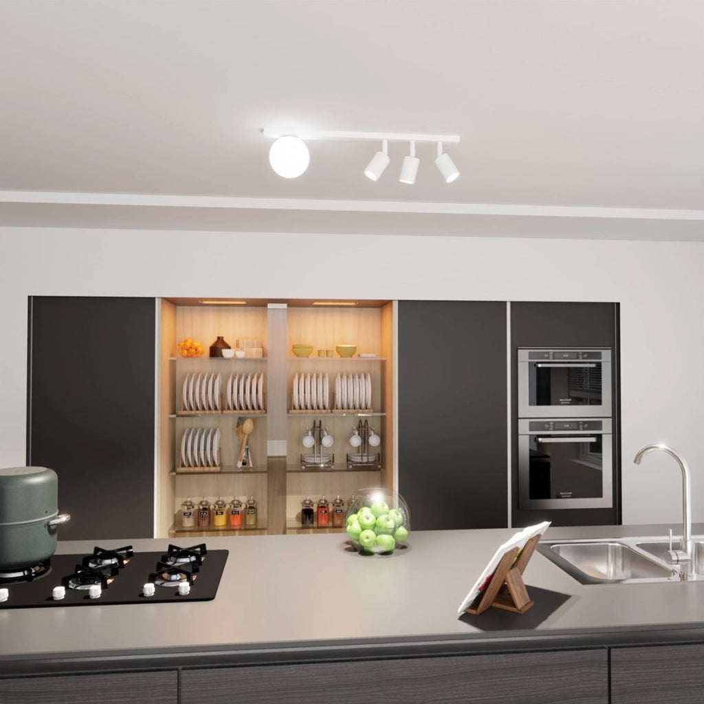 Faretto da soffitto Baster in acciaio bianco opaco