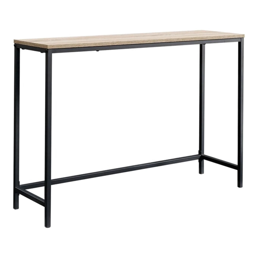 Tavolo consolle 80 x 100 x 30 cm nero e effetto legno 03_0008578