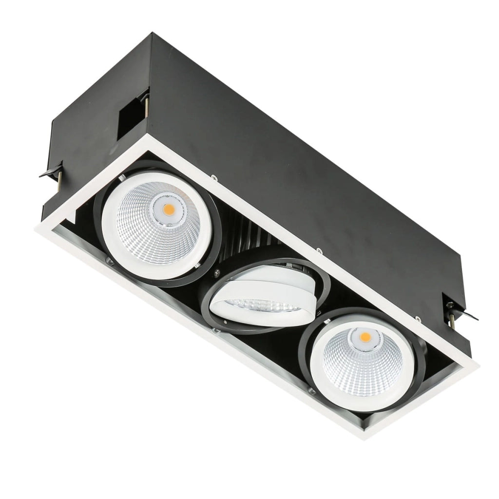 Faretto incasso Italux Vertico LED 3x18W 4000K bianco-nero