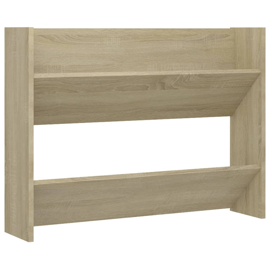 Scarpiera mobile contenitore per scarpe ingresso/corridoio/soggiorno a parete Sonoma 80 x 18 x 60 cm truciolato marrone 02_0021912
